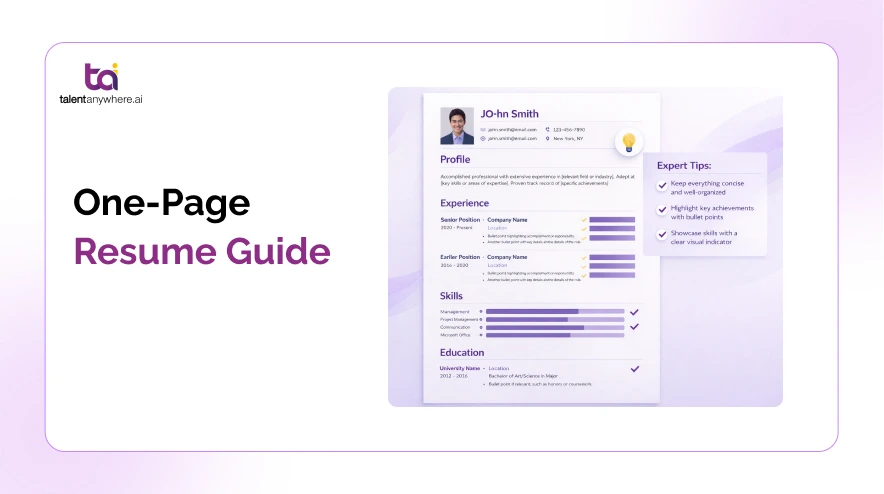 One-page resume guide with templates and examples
