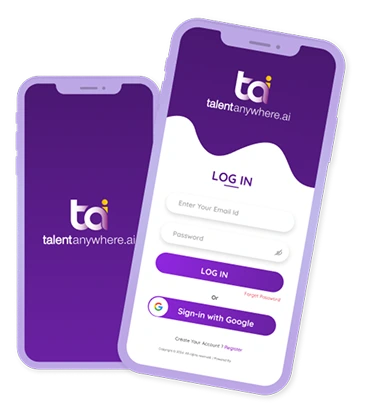 TalentAnywhere app mockup