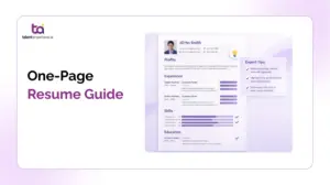 One-page resume format