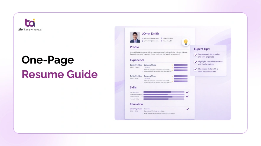 One-page resume format