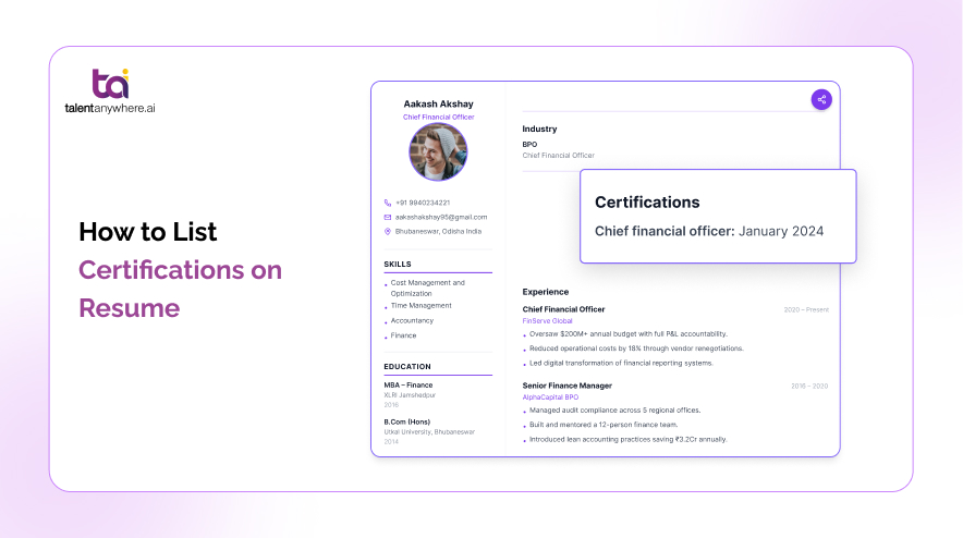 how to list certifications on resume guide