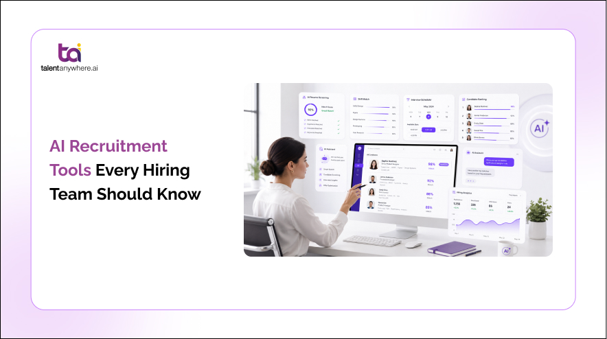 Hiring team using AI recruitment tools to screen and interview candidates in 2026