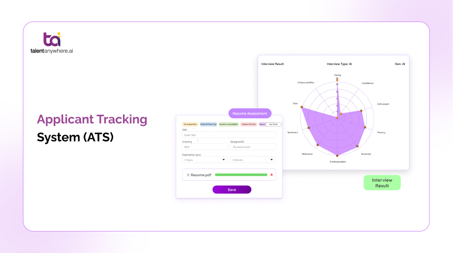 Recruiter reviewing ranked candidates inside an applicant tracking system dashboard
