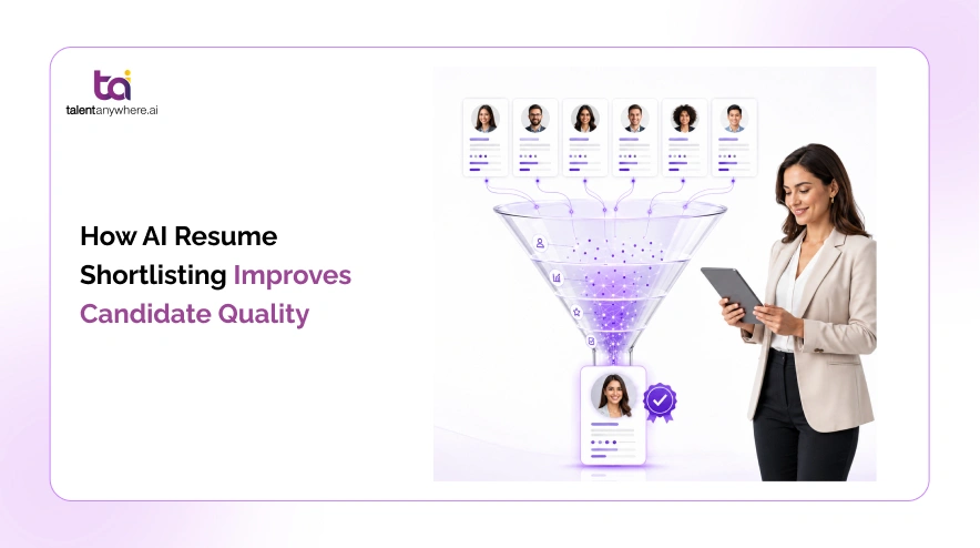 Recruiter reviewing an AI ranked candidate shortlist on screen