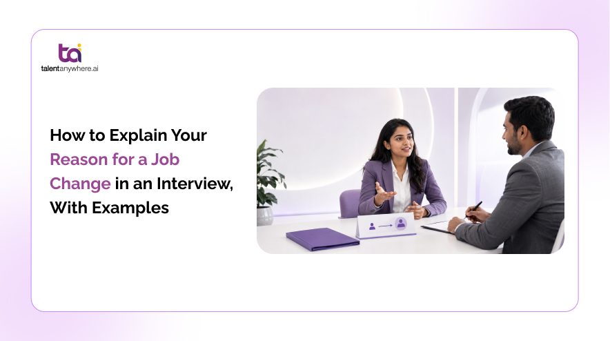 Candidate answering an interviewer's question about their reason for a job change